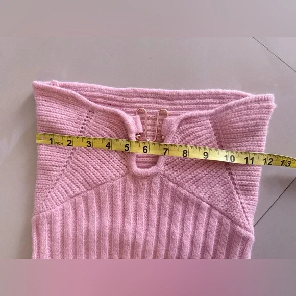 Commense Soft Pink Ribbed Knit Top size M - Picture 4 of 6